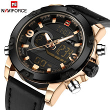 Load image into Gallery viewer, NAVIFORCE Luxury Brand Men Analog Digital Leather Sports Watch