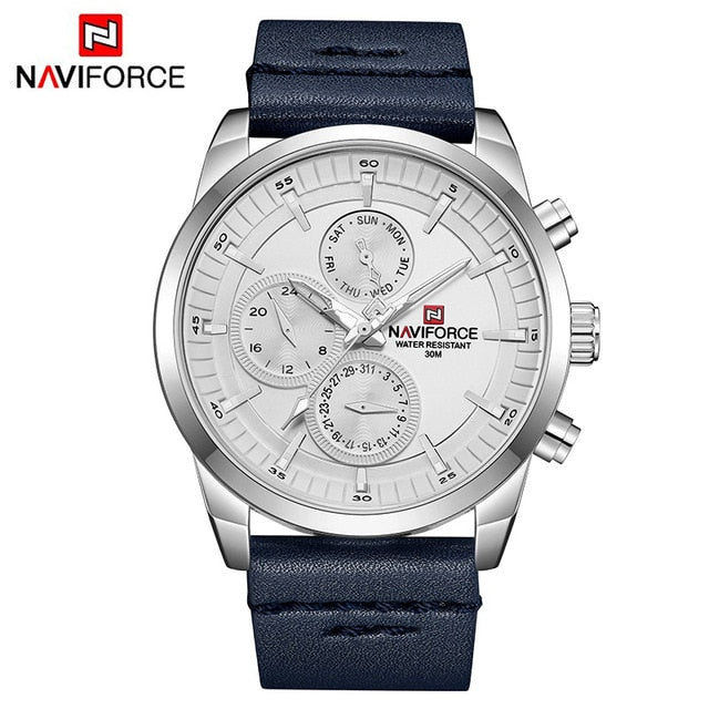 Mens Watches NAVIFORCE Top Brand Luxury Waterproof 24 hour Date Quartz Watch Man