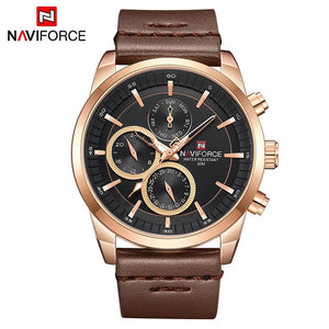 Mens Watches NAVIFORCE Top Brand Luxury Waterproof 24 hour Date Quartz Watch Man