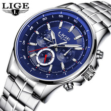Load image into Gallery viewer, LIGE Mens Watches Waterproof Top Brand Luxury Quartz Watch Men Sport Watch Fashion Casual Military Clock Relogio Masculino+Box
