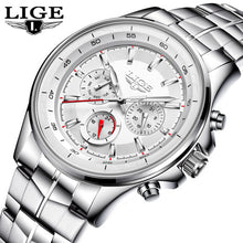 Load image into Gallery viewer, LIGE Mens Watches Waterproof Top Brand Luxury Quartz Watch Men Sport Watch Fashion Casual Military Clock Relogio Masculino+Box