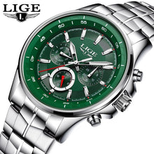 Load image into Gallery viewer, LIGE Mens Watches Waterproof Top Brand Luxury Quartz Watch Men Sport Watch Fashion Casual Military Clock Relogio Masculino+Box