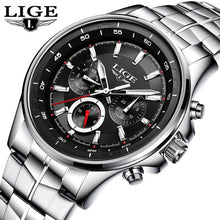 Load image into Gallery viewer, LIGE Mens Watches Waterproof Top Brand Luxury Quartz Watch Men Sport Watch Fashion Casual Military Clock Relogio Masculino+Box