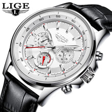 Load image into Gallery viewer, LIGE Mens Watches Waterproof Top Brand Luxury Quartz Watch Men Sport Watch Fashion Casual Military Clock Relogio Masculino+Box