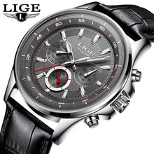 Load image into Gallery viewer, LIGE Mens Watches Waterproof Top Brand Luxury Quartz Watch Men Sport Watch Fashion Casual Military Clock Relogio Masculino+Box