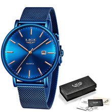 Load image into Gallery viewer, 2019 LIGE New Wose Gold&amp;White Watch