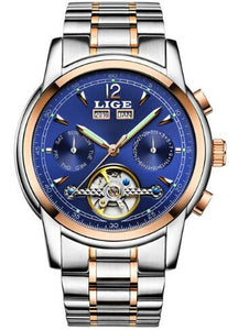 2019LIGE Mens WatchesTop Brand Luxury Men's Automatic Mechanical Watch Men's Fashion Business Waterproof Watch Relogio Masculino